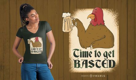 Diseño de camiseta con base de pavo Diseño de camiseta con base de pavo