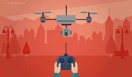 Ilustração de drone remoto