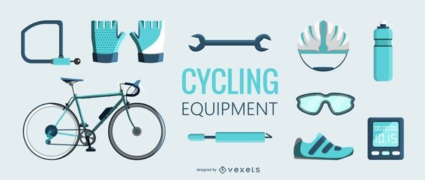 Ilustração de equipamento de ciclismo flt