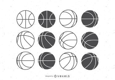 Basketball balls flat set Basketball balls flat set