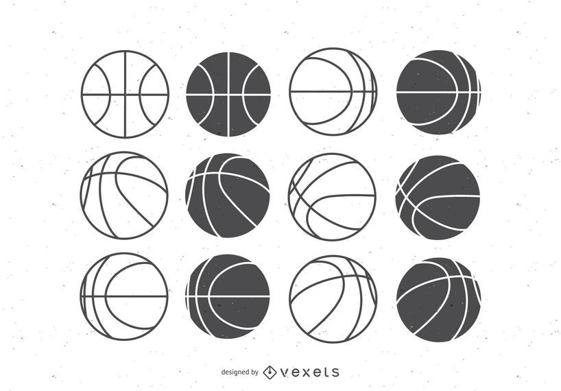 Basketball balls flat set Basketball balls flat set
