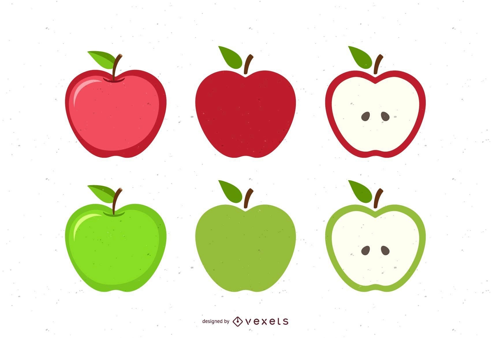 Conjunto de ilustração de maçã