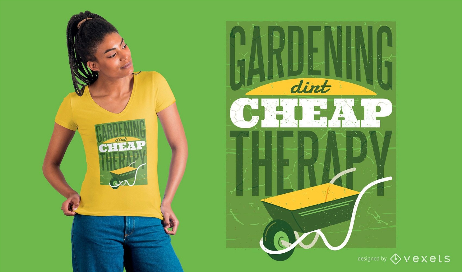 Dise?o de camiseta de terapia de jardiner?a