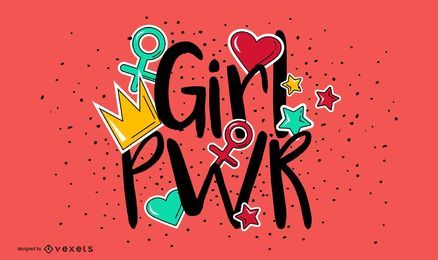 Girl Power Lettering Design