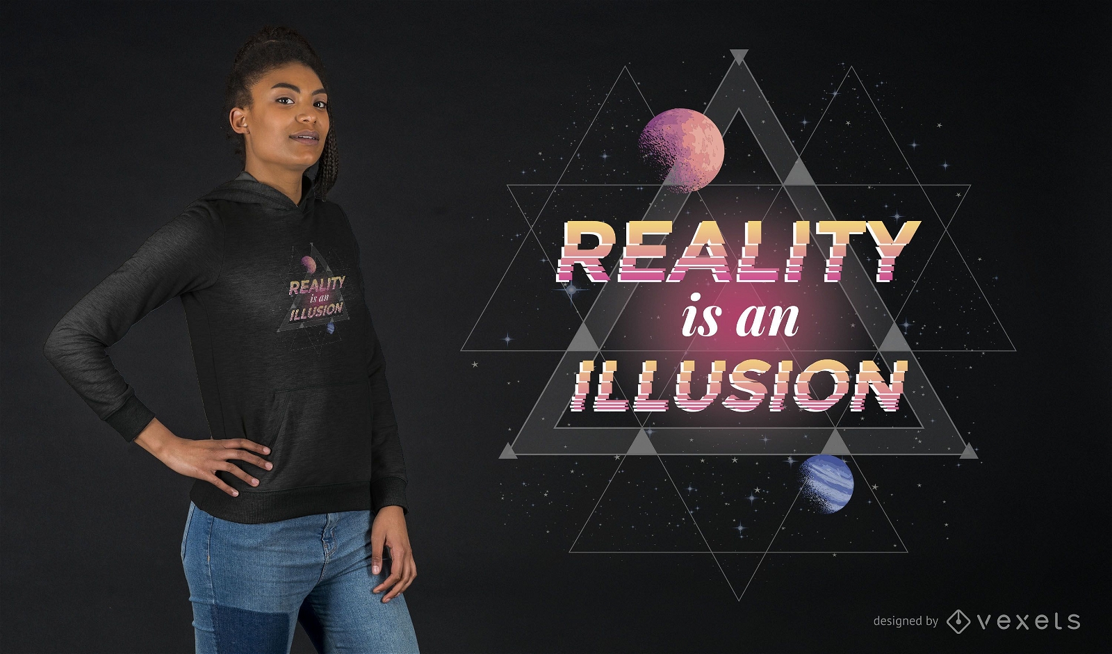 La realidad es un dise?o de camiseta de ilusi?n