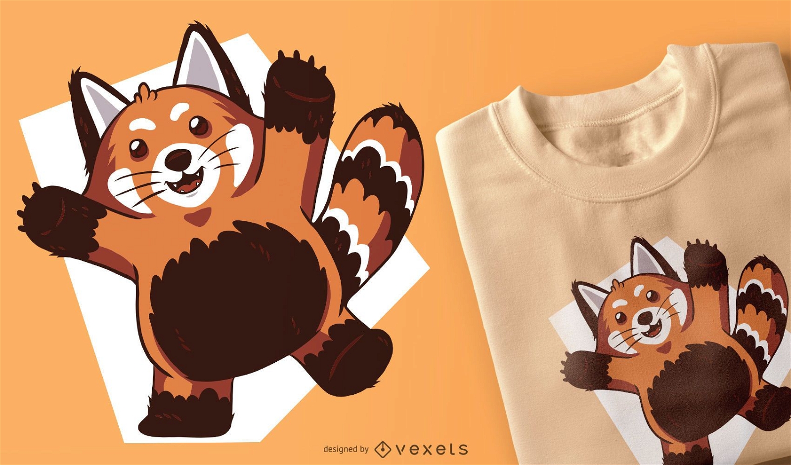 Design de camisetas do Panda Vermelho