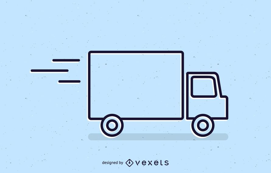Delivery truck stroke icon Delivery truck stroke icon