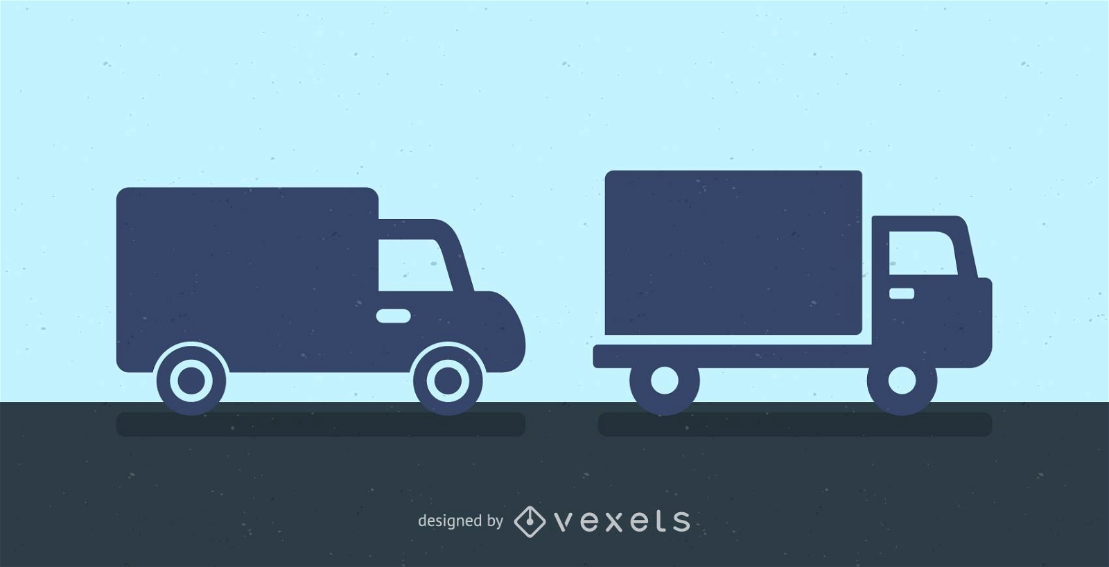 Icono de silueta de camiones de reparto