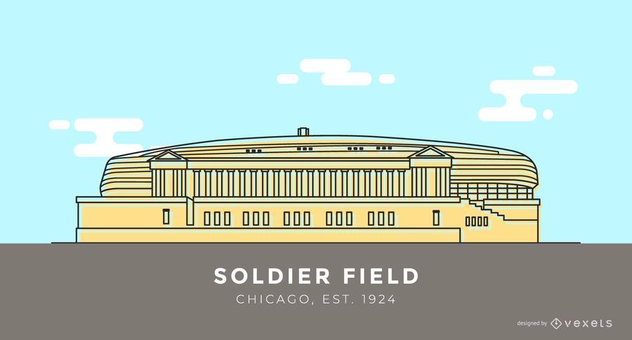 Soldier Field stadium cartoon Soldier Field stadium cartoon