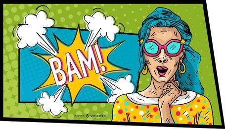 Comic Woman Bam Design Comic Woman Bam Design