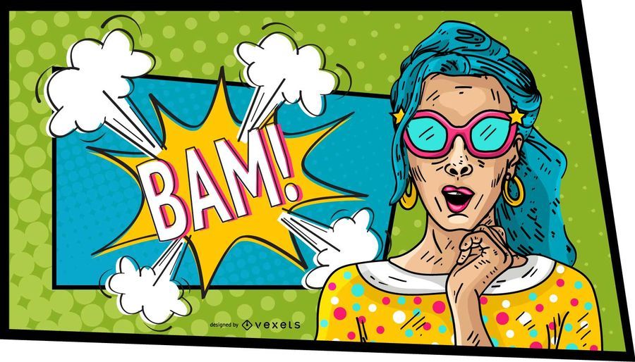Comic Woman Bam Design Comic Woman Bam Design