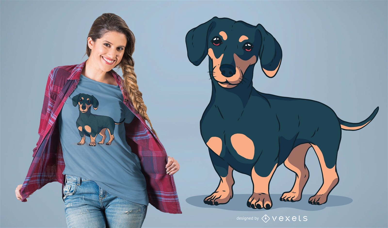 Design de camiseta para cachorro Dachshund
