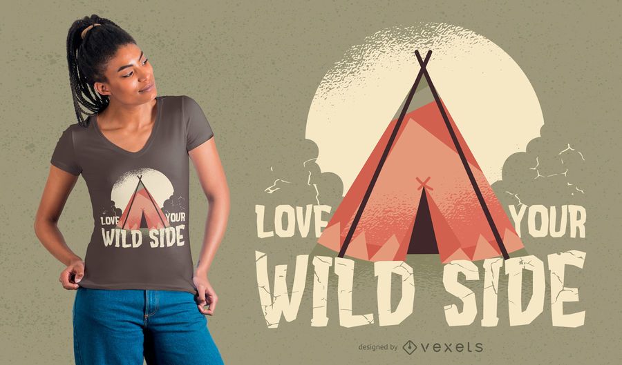Amo tu lado salvaje diseño de camiseta Amo tu lado salvaje diseño de camiseta