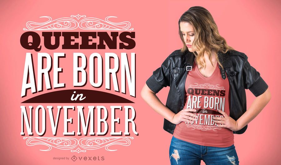 Diseño de camiseta Queens Are Born Diseño de camiseta Queens Are Born
