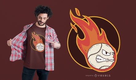 Design de camisetas Fire Baseball