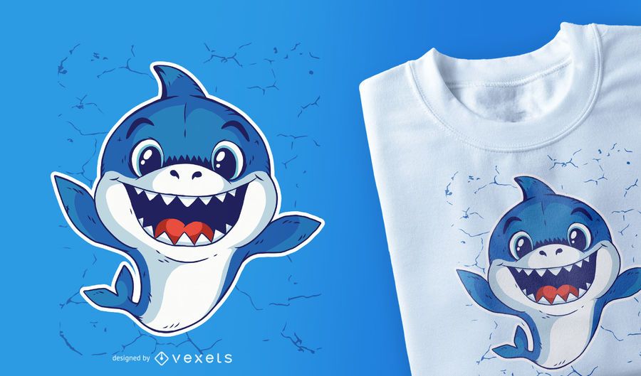 Diseño de camiseta de bebé tiburón Diseño de camiseta de bebé tiburón