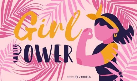 Girl power illustration