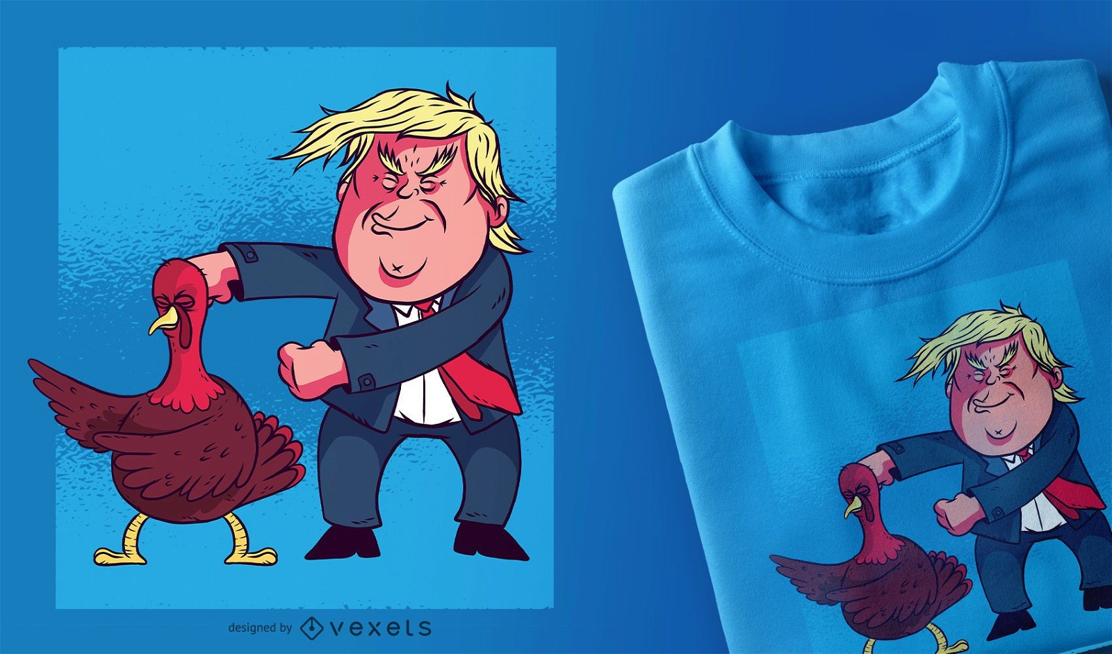 Dise?o de camiseta Trump Turkey Floss