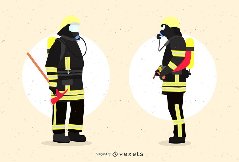 Firefighters in Uniform Graphic Design Firefighters in Uniform Graphic Design