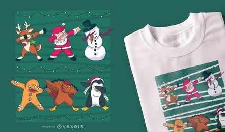 Christmas dab t-shirt design