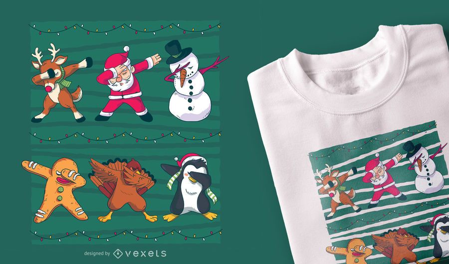 Weihnachten tupfen T-Shirt Design Weihnachten tupfen T-Shirt Design