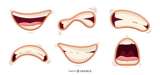Conjunto lindo del vector de la boca Conjunto lindo del vector de la boca