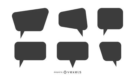 Speech Bubble Silhoutte Set Speech Bubble Silhoutte Set