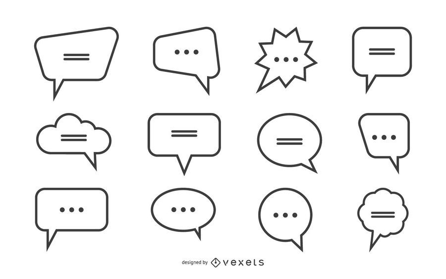 Simple Speech Bubbles Collection Simple Speech Bubbles Collection