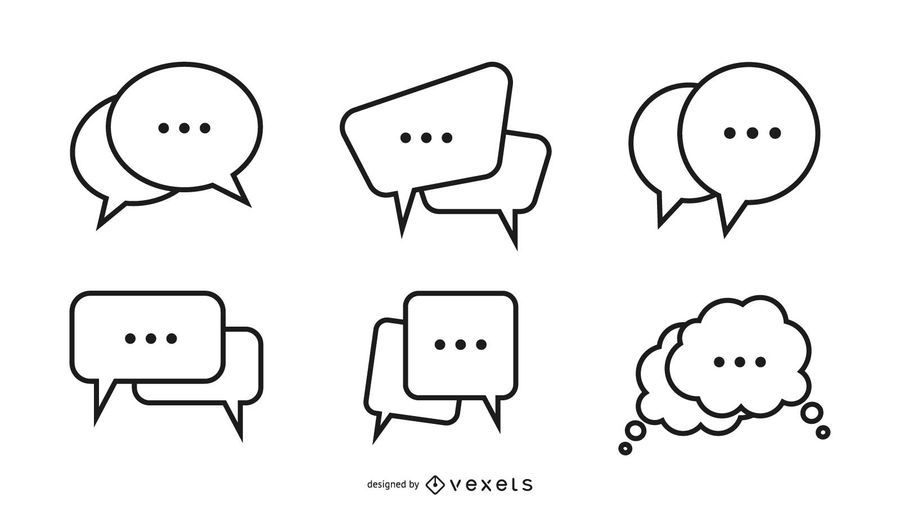 Comic Speech Bubbles Set Comic Speech Bubbles Set