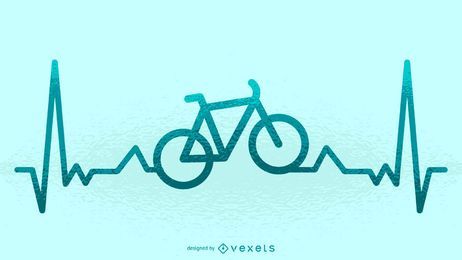 Bike heartbeat illustration Bike heartbeat illustration