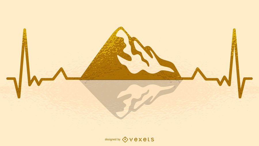 Mountain Hearbeat Illustration Mountain Hearbeat Illustration