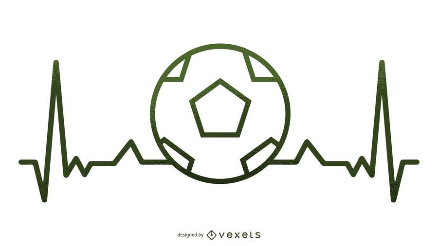 Soccer Heartbeat Illustration Soccer Heartbeat Illustration