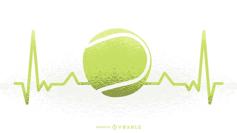 Tennis Heartbeat Illustration Tennis Heartbeat Illustration