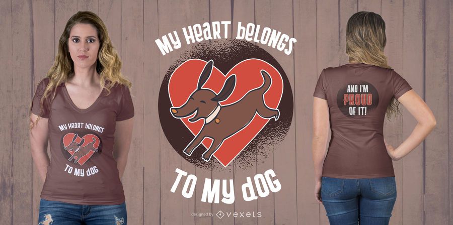 Dog Heart T-shirt Design Dog Heart T-shirt Design