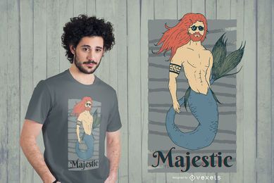 Design de camisetas majestosas Merman