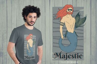 Majestic Merman T-shirt Design