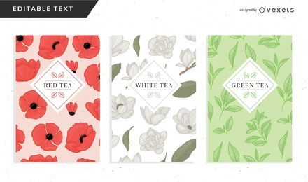 Floral Tea Packaging Template Floral Tea Packaging Template