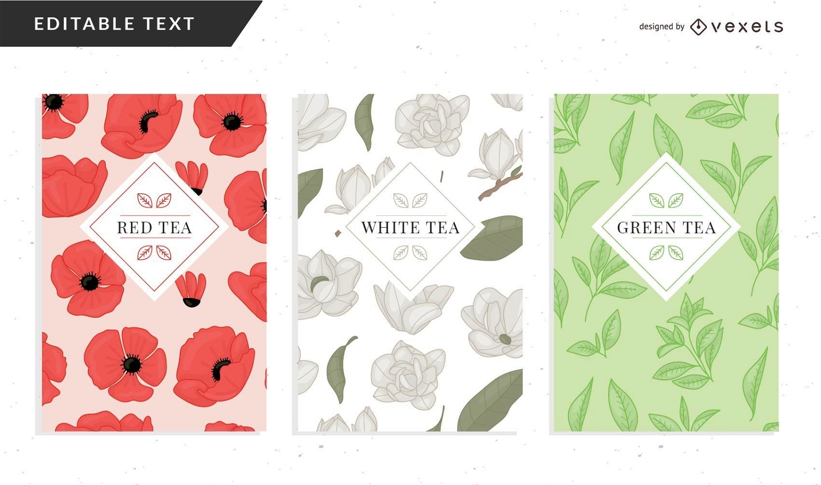 Floral Tea Packaging Template