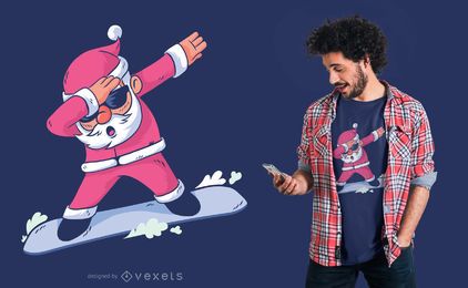 Snowboard Santa Dab T-Shirt Design Snowboard Santa Dab T-Shirt Design