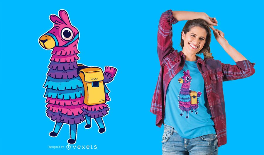 Projeto do t-shirt do Pinata do lama Projeto do t-shirt do Pinata do lama
