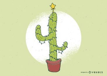Christmas Cactus Illusration