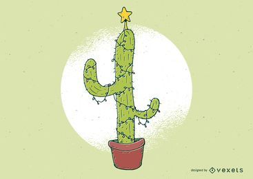 Ilusión de cactus de navidad