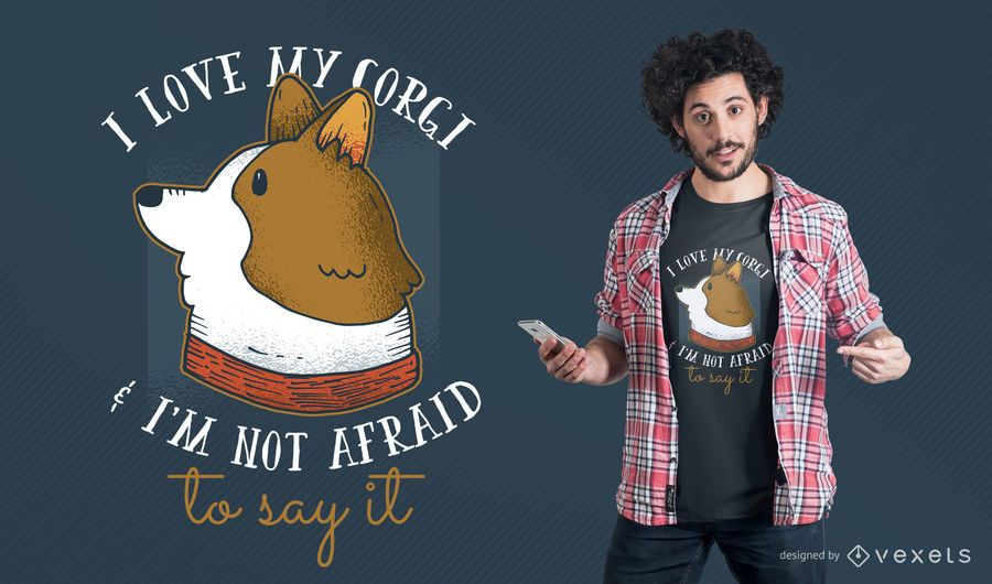 Amo mi diseño de camiseta Corgi Amo mi diseño de camiseta Corgi