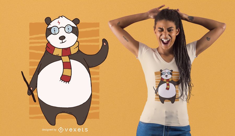 Diseño de camiseta de Potter Panda Diseño de camiseta de Potter Panda