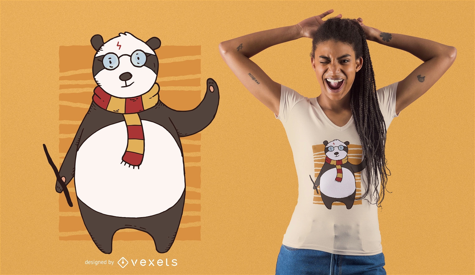 Design de camisetas Magic Panda