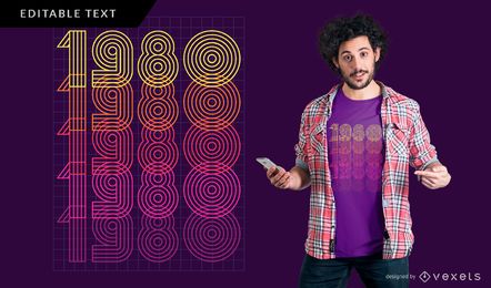 Design 1980 do t-shirt do vintage Design 1980 do t-shirt do vintage