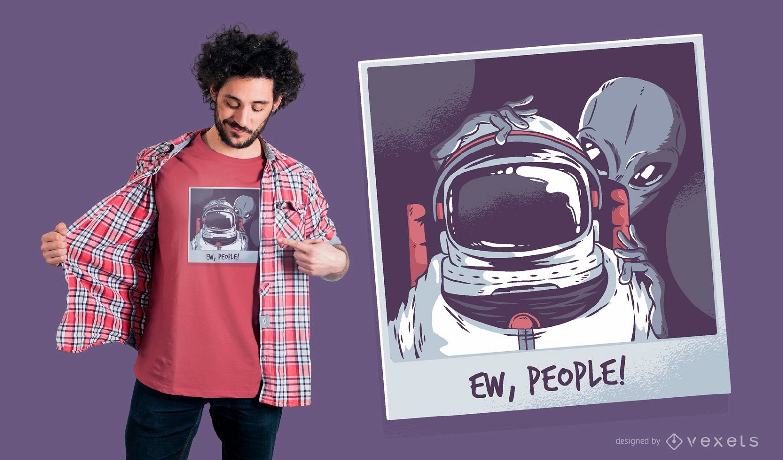 Ew People! Astronaut T-Shirt Design