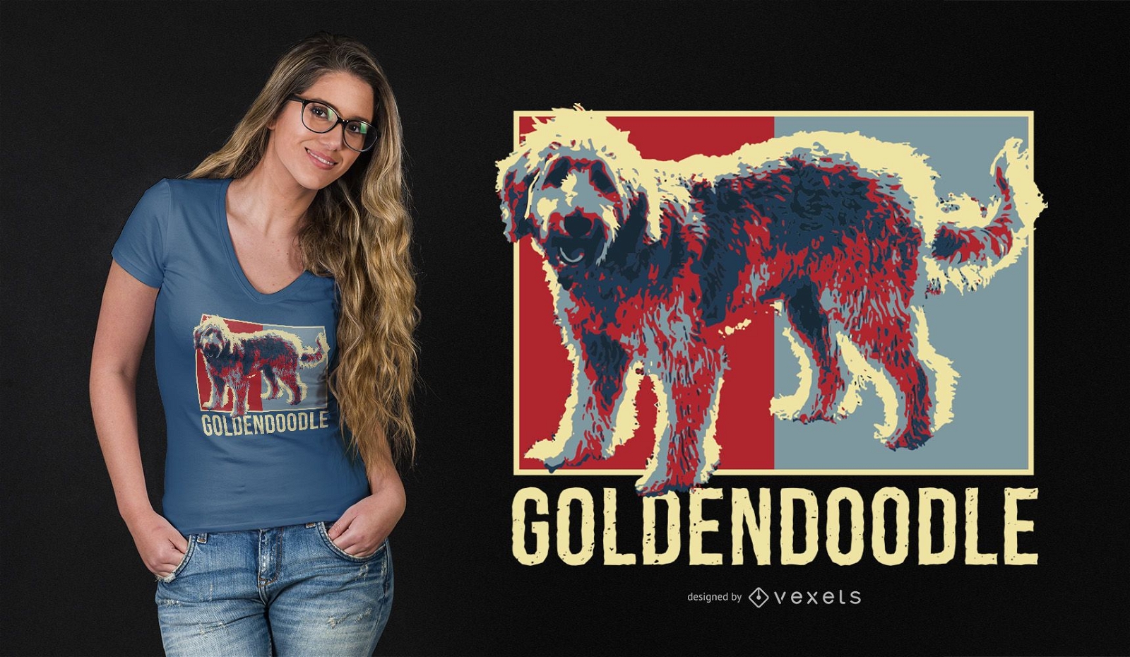Design de t-shirt Golden Doodle