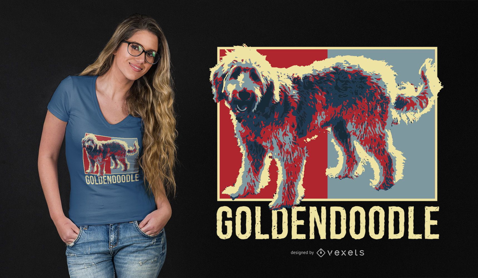 Golden Doodle T-Shirt Design