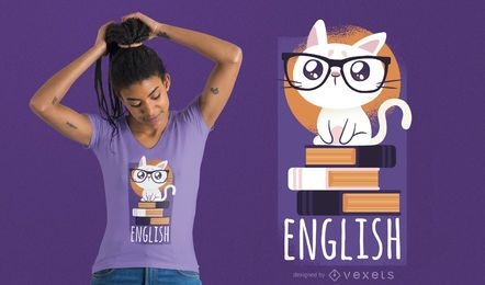 Nerd Cat T-Shirt Design